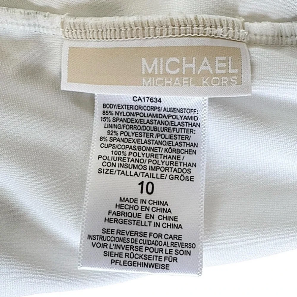 Michael Kors Women's Zebra Print One-Shoulder One Piece Swimsuit Size 10